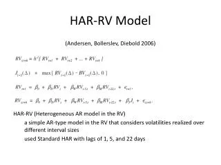 HAR-RV Model