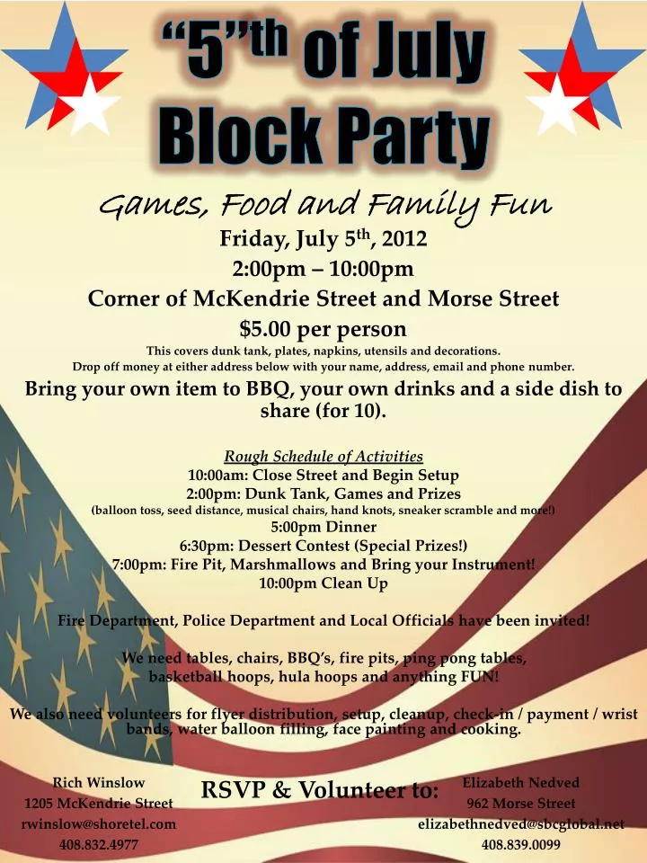 5 th of july block party
