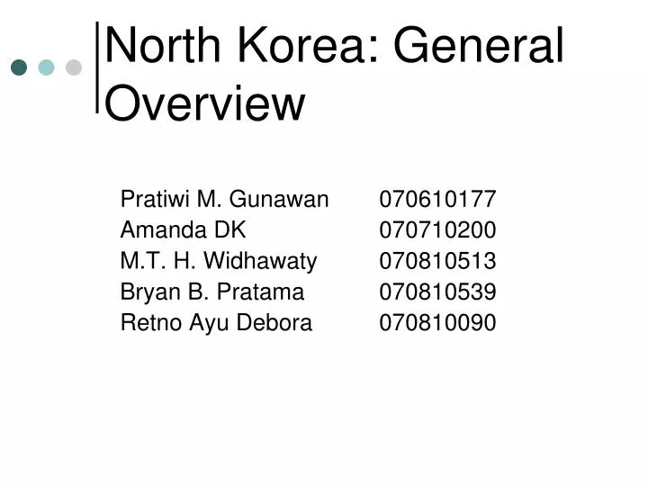 north korea general overview
