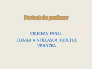 portret de profesor