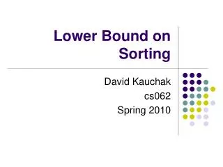 Lower Bound on Sorting