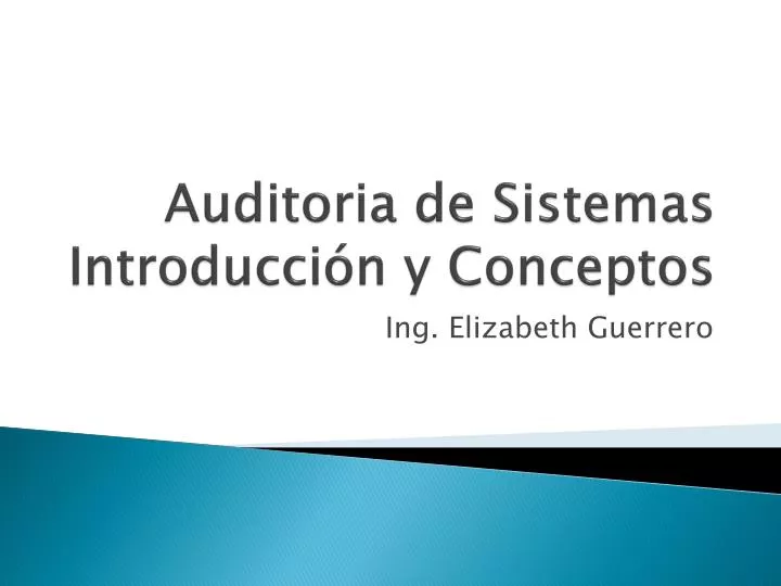 auditoria de sistemas introducci n y conceptos