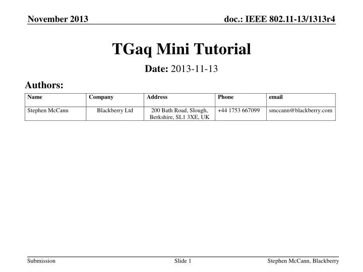 tgaq mini tutorial