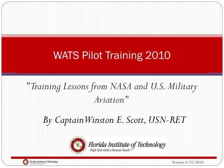 wats pilot training 2010