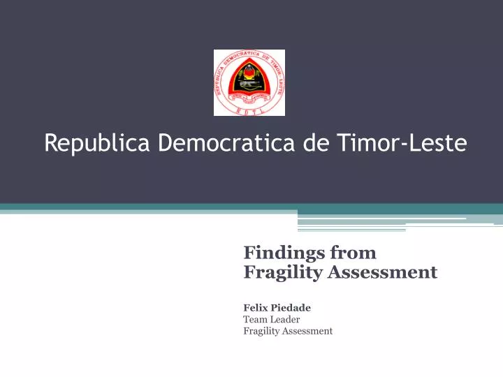 republica democratica de timor leste