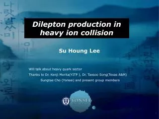 Dilepton production in heavy ion collision