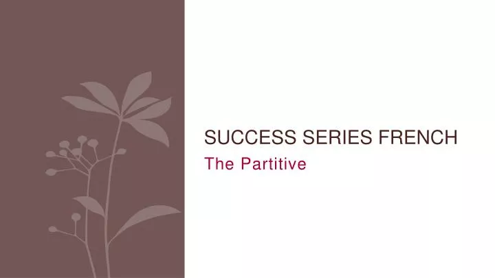 success series french