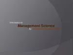 Management Science - slide 1