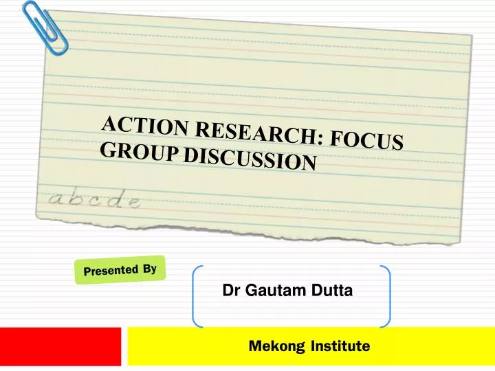 action research focus group discussion