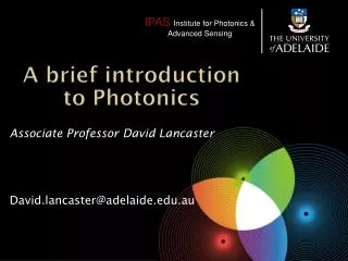 A brief introduction to Photonics