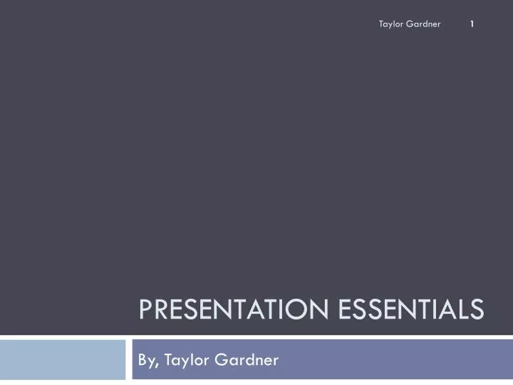 presentation essentials