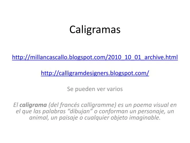 c aligramas