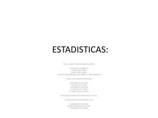 estadisticas
