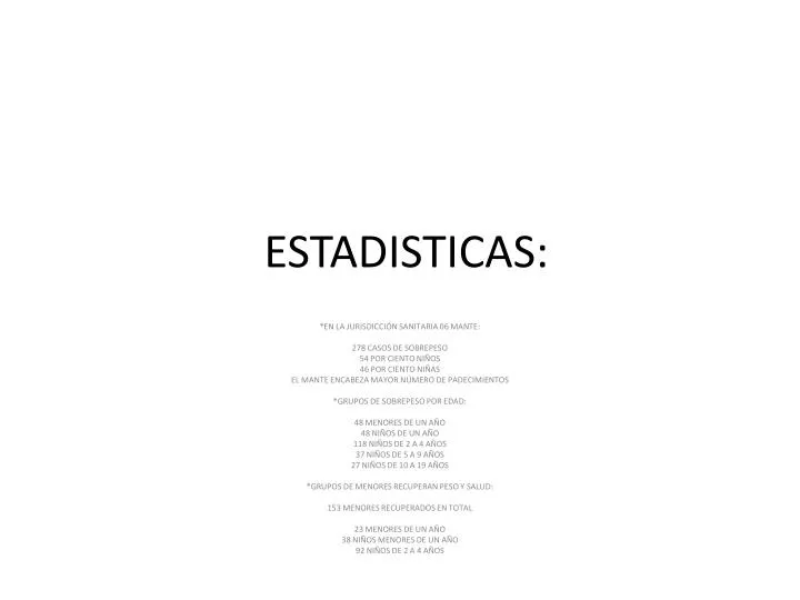 estadisticas