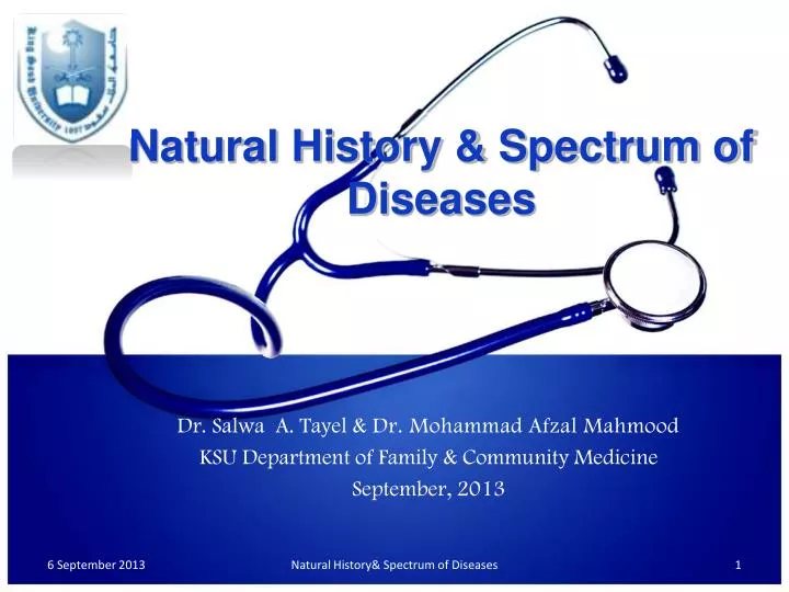 natural history spectrum of diseases
