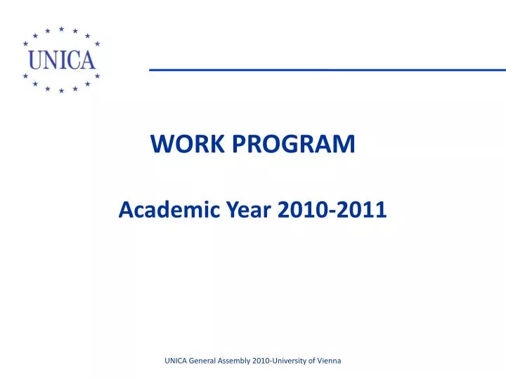 work program academic year 2010 2011
