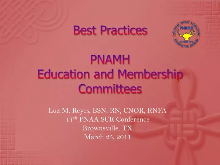 best practices pnamh education and membership committees