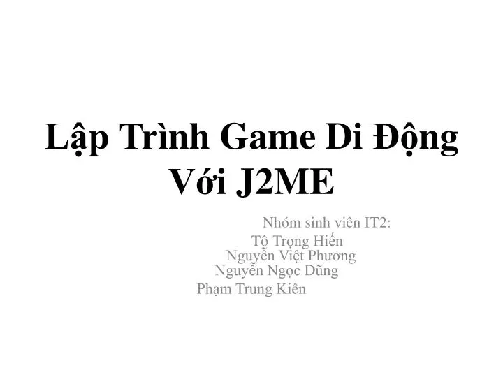 l p tri nh game di ng v i j2me