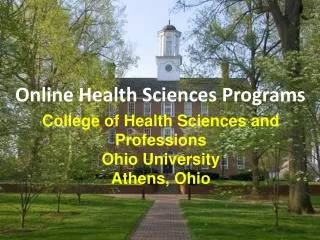 Online Health Sciences Programs