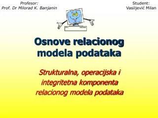 osnove relacionog modela podataka