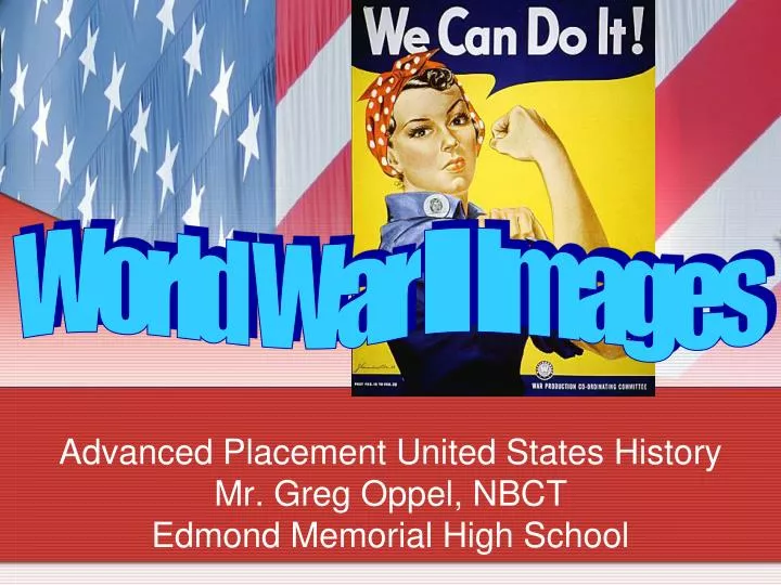 advanced placement united states history mr greg oppel nbct edmond memorial high school