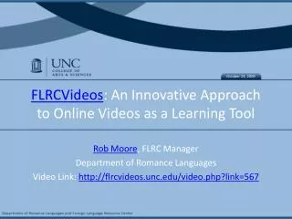 FLRCVideos : An Innovative Approach to Online Videos as a Learning Tool