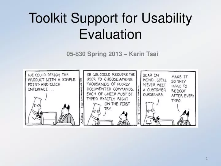 toolkit support for usability evaluation