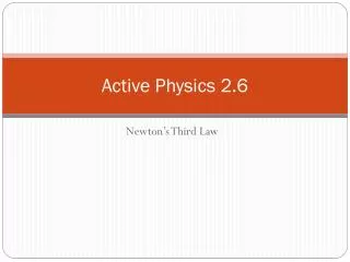 Active Physics 2.6