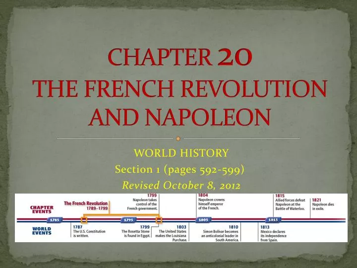 chapter 20 the french revolution and napoleon