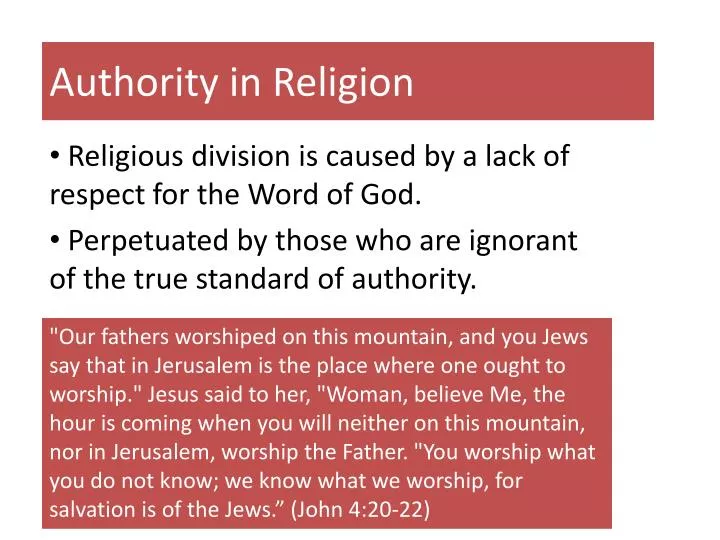 authority in religion