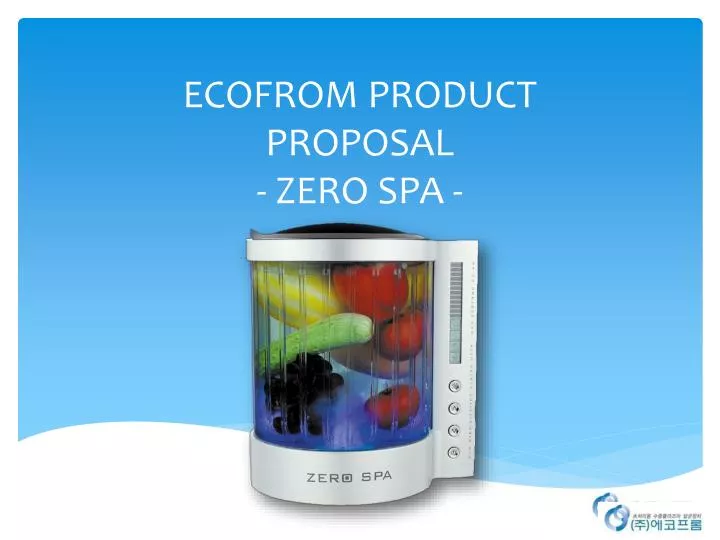 ecofrom product proposal zero spa