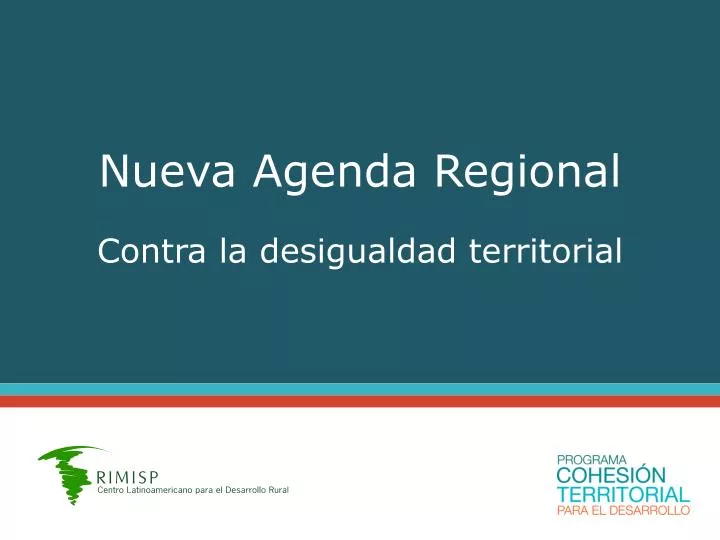 nueva agenda regional contra la desigualdad territorial