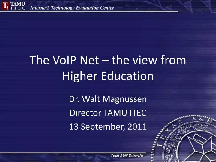 the voip net the view from higher education