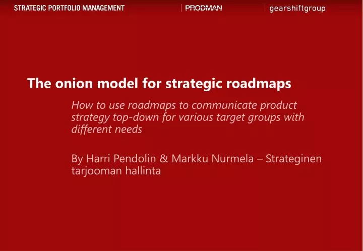 the onion model for strategic roadmaps