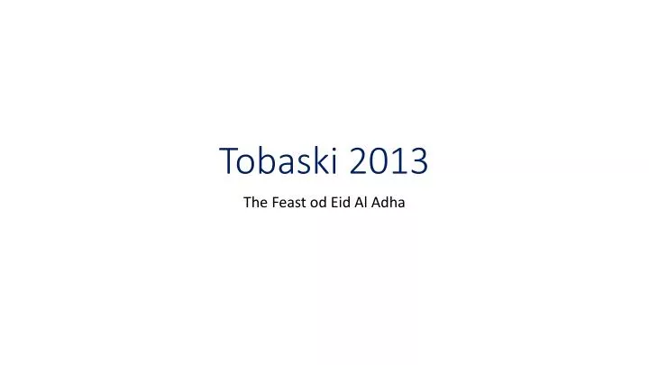 tobaski 2013