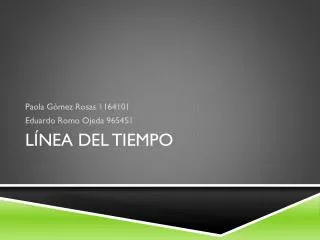 l nea del tiempo