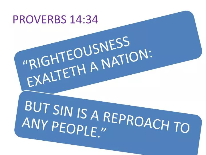 proverbs 14 34