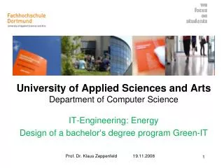 University of Applied Sciences and Arts Department of Computer Science