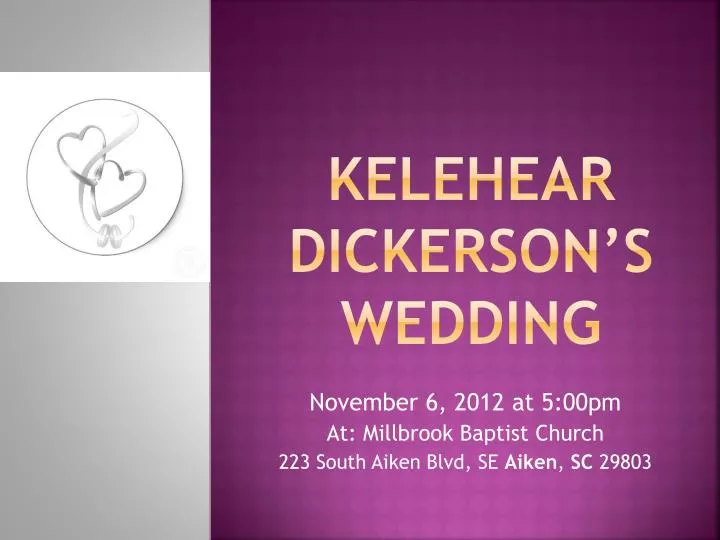 kelehear dickerson s wedding