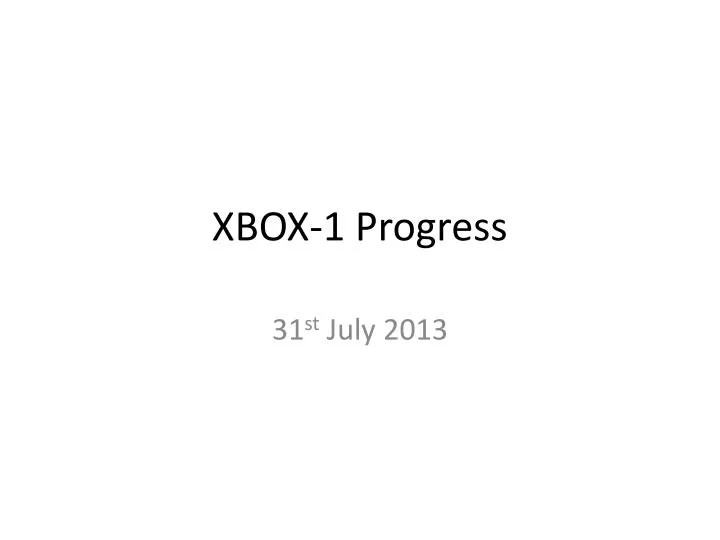 xbox 1 progress