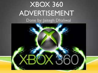 Xbox 360 advertisement