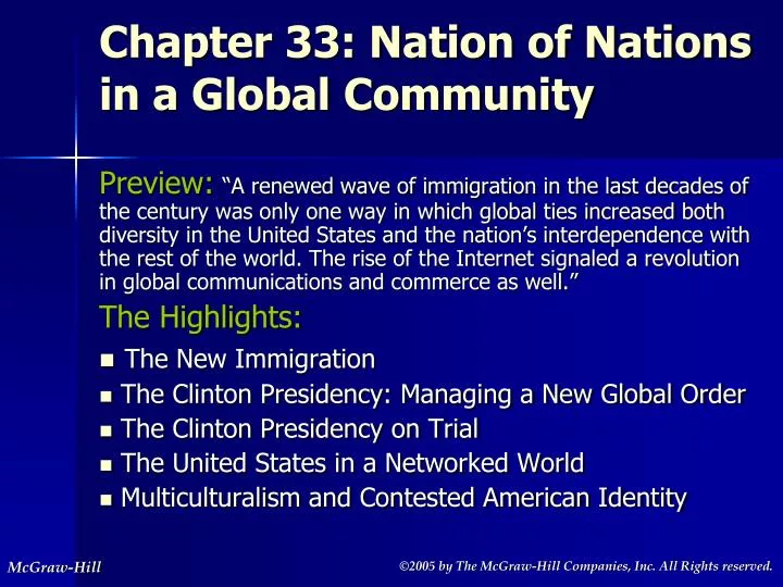 chapter 33 nation of nations in a global community