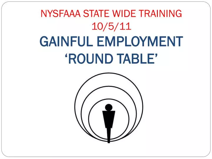 nysfaaa state wide training 10 5 11 gainful employment round table