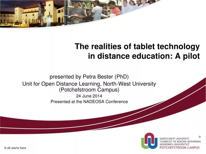 the realities of tablet technology in distance education a pilot
