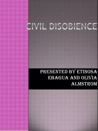 CIVIL DISOBIENCE