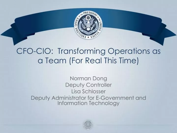 cfo cio transforming operations as a team for real this time