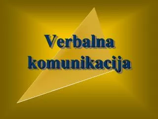 verbalna komunikacija