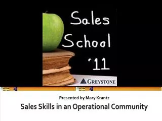 Sales Skills in an Operational Community