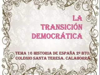 la transici n democr tica