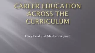 Career Education Across the Curriculum